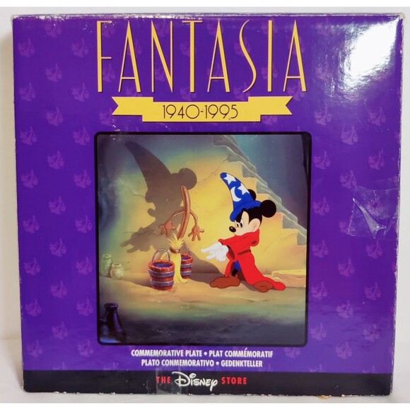 THE DISNEY STORE ~ FANTASIA 1940-1995 ~ 55th Anniversary Commemorative Plate NEW - Picture 1 of 7